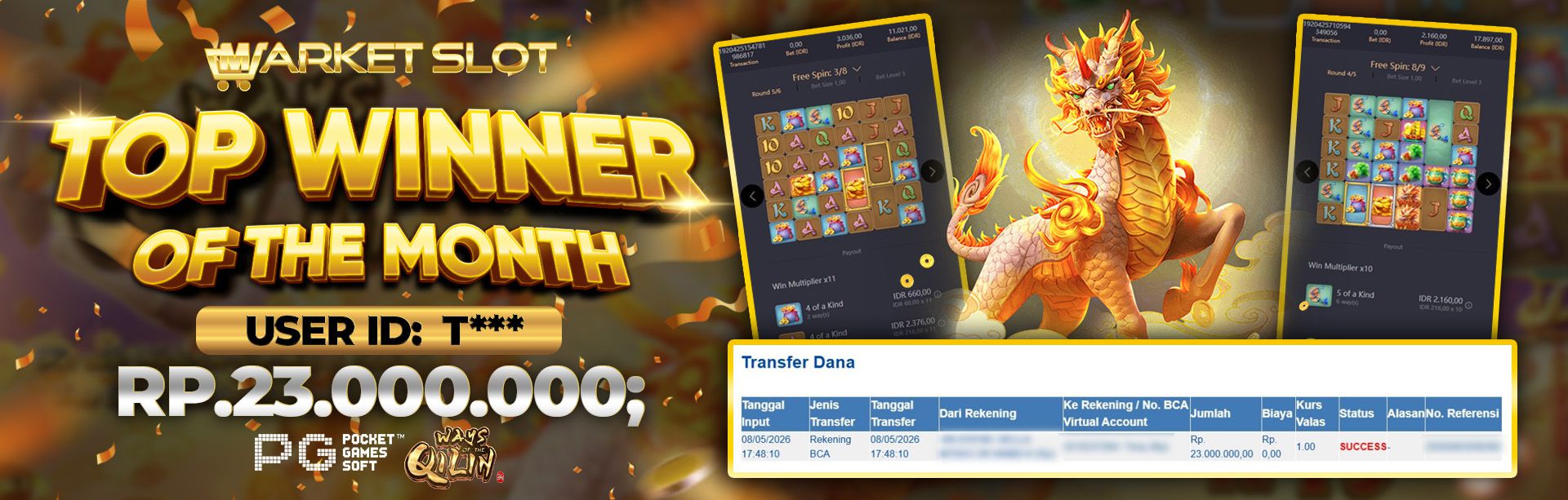 TOP WINNER OF THE MONTH
