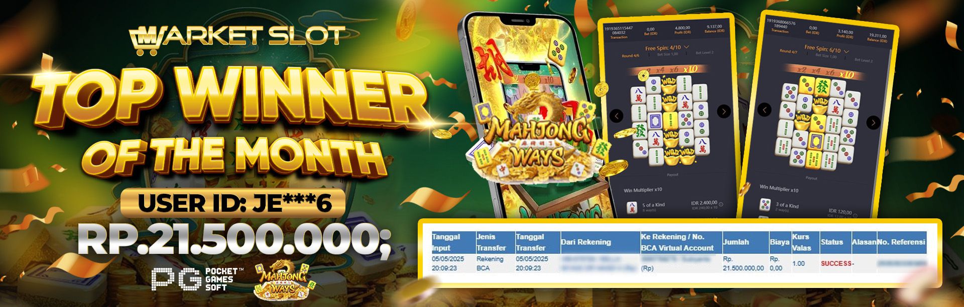 TOP WINNER OF THE MONTH