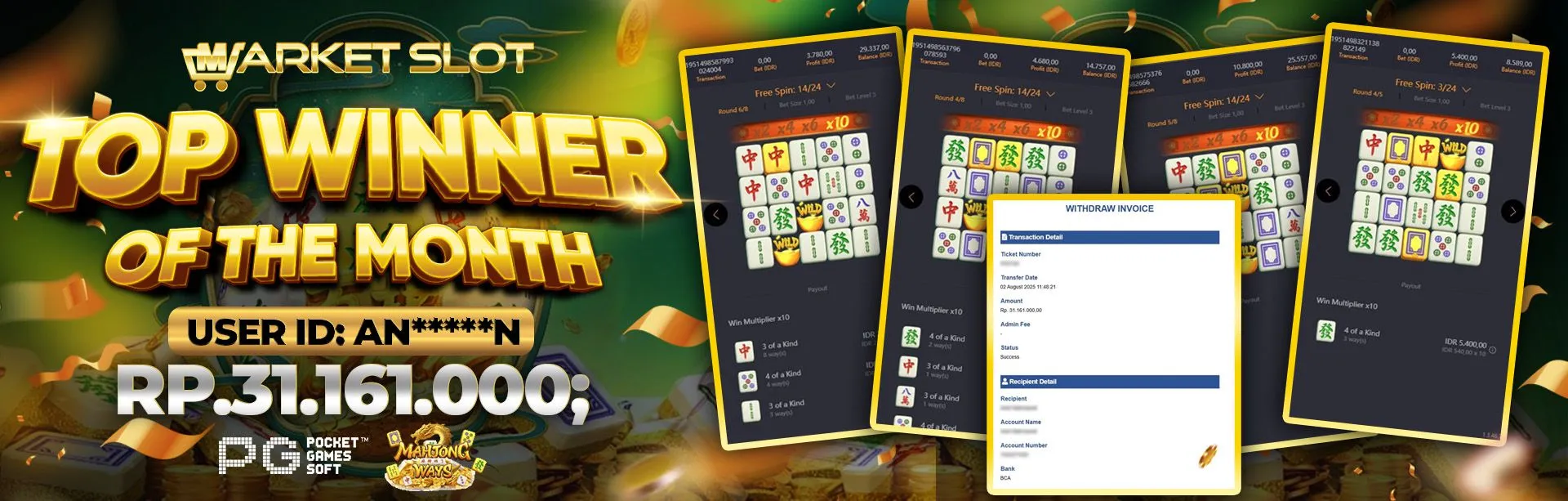 TOP WINNER OF THE MONTH
