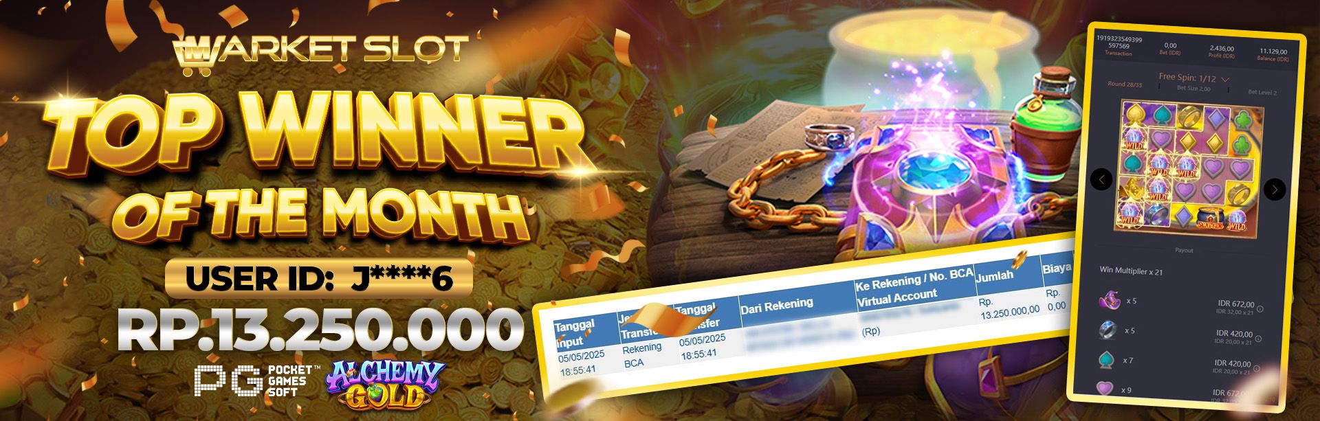 TOP WINNER OF THE MONTH